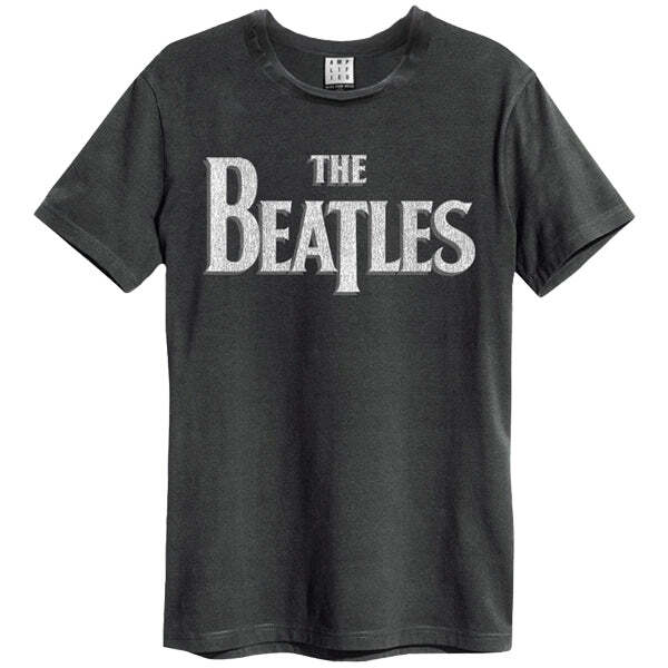 Amplified Beatles - Beatles L Logo Amplified Vintage Charcoal T-Shirt Amplified Beatles - Beatles L Logo Amplified Vintage Charcoal T-Shirt