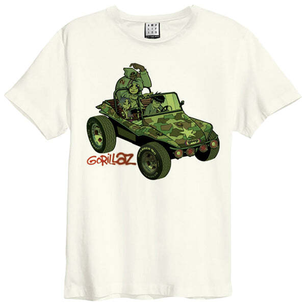 Amplified Gorillaz - Gorillaz Geep Amplified Vintage White T-Shirt Amplified Gorillaz - Gorillaz Geep Amplified Vintage White T-Shirt