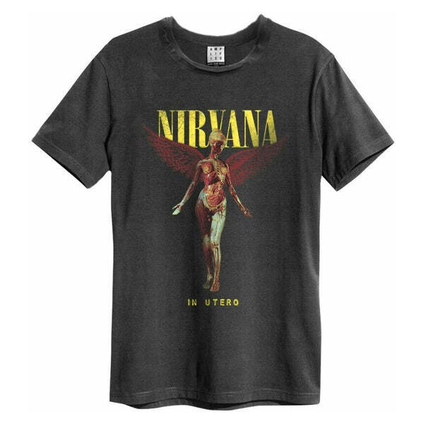 Amplified Nirvana - In Utero Color Vintage Charcoal T-Shirt Amplified Nirvana - In Utero Color Vintage Charcoal T-Shirt