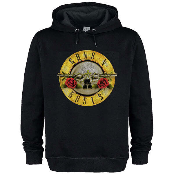 Amplified Guns 'N' Roses Drum Amplified Vintage Black Hoodie Sweat-Shirt Amplified Guns 'N' Roses Drum Amplified Vintage Black Hoodie Sweat-Shirt