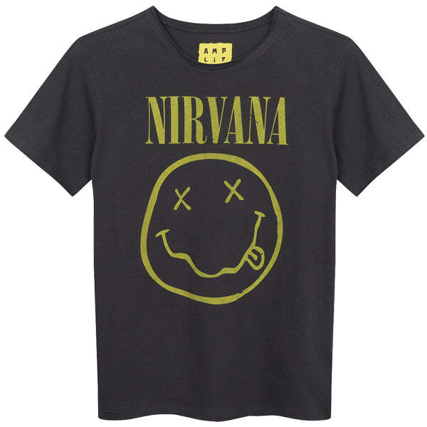 Amplified Nirvanamiley Face Amplified Vintage Charcoal Kids T-Shirt - Kids T-Shirt Amplified Nirvanamiley Face Amplified Vintage Charcoal Kids T-Shirt - Kids T-Shirt