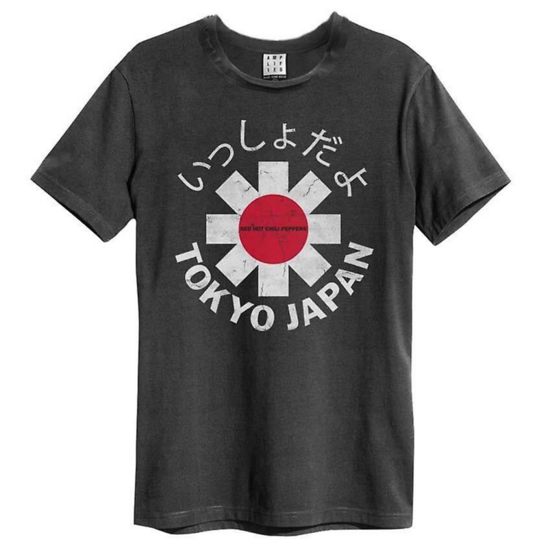 Amplified Red Hot Chili Peppers - Tokyo Japan Vintage Charcoal T-Shirt