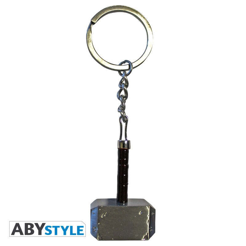 Abystyle Thor'S Hammer Mjolnir Design Marvel Licensed Gray High Quality Metal 3D Keychain Abystyle Thor'S Hammer Mjolnir Design Marvel Licensed Gray High Quality Metal 3D Keychain