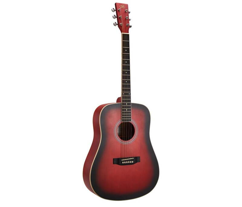 SX Guitars SD103KRDS Dreadnought Acoustic Guitar Kit - Red SX Guitars SD103KRDS Dreadnought Acoustic Guitar Kit - Red