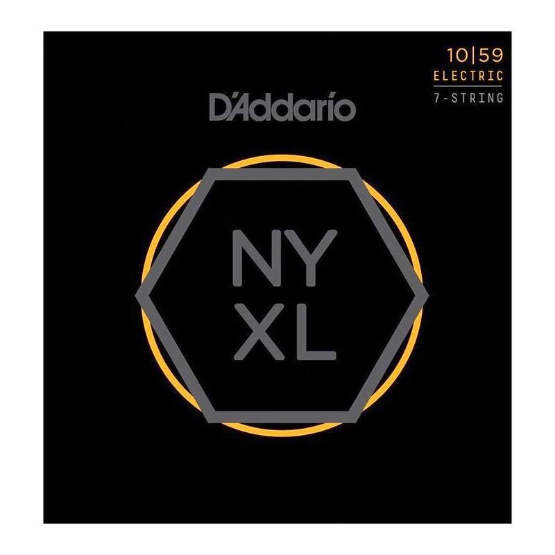 D'Addario Elecric Guitar String NYXL1059 Nickel Wound 7-String Electric Guitar Strings - Regular Light - 10-59 D'Addario Elecric Guitar String NYXL1059 Nickel Wound 7-String Electric Guitar Strings - Regular Light - 10-59
