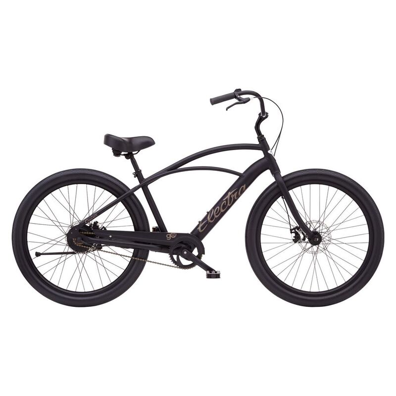 Electra Men's E-Bike Cruiser Go! Matte Black Sand 27.5"