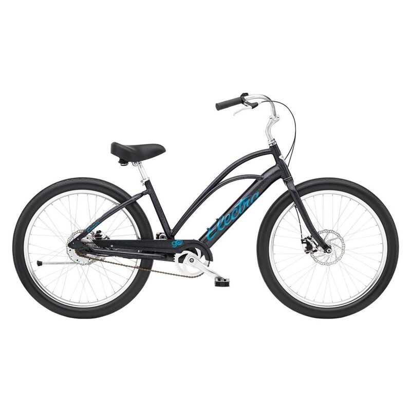 Electra Women's E-Bike Cruiser Lux Go! Step-Thru Galactic Black 26"