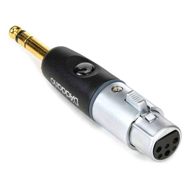 D'Addario 1/4 Inch Male Balanced to XLR Female Adapter