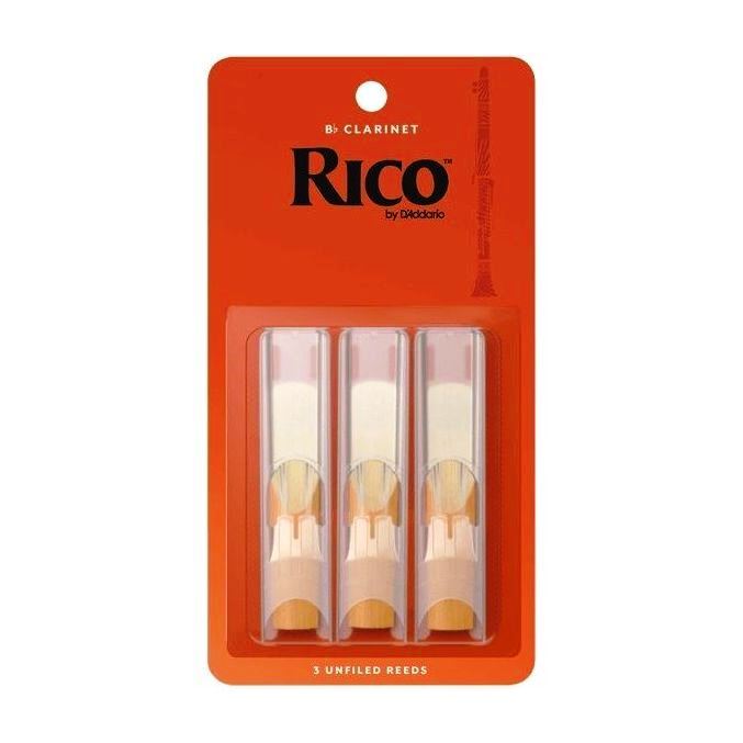 Rico by D'Addario Bb Clarinet Reeds - Strength 2 - Box Of 3 Pieces