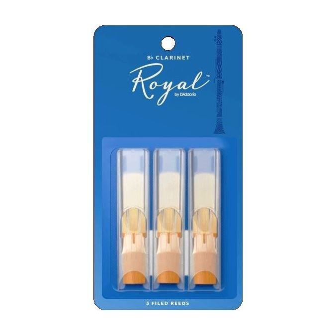 Rico by D'Addario Royal Bb Clarinet Reeds - Strength 2.5 - Box Of 3 Pieces