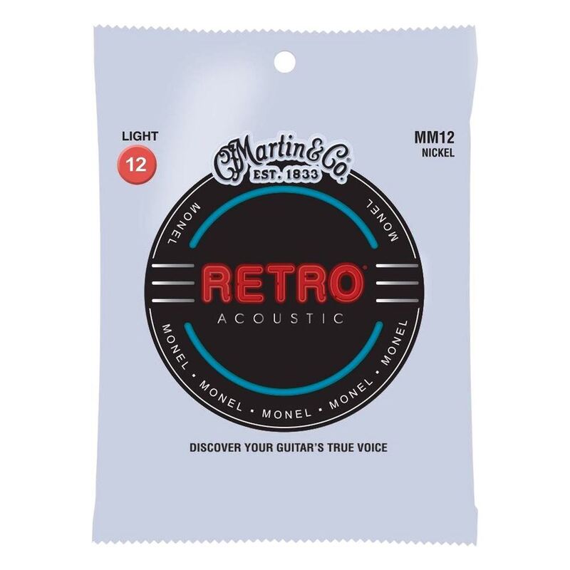 Martin Retro Acoustic Guitar Strings Set - Light - 0.12 - 0.54 - MM12