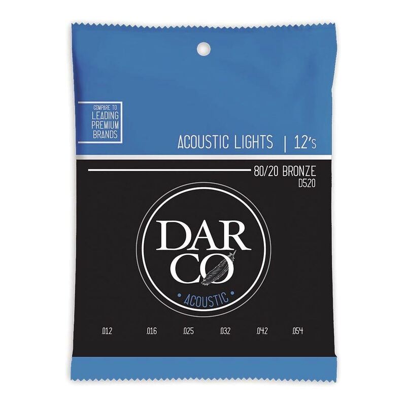 Martin Darco Acoustic Guitar Strings Set 80/20 Bronze - Light - 0.12 - 0.54 - D520