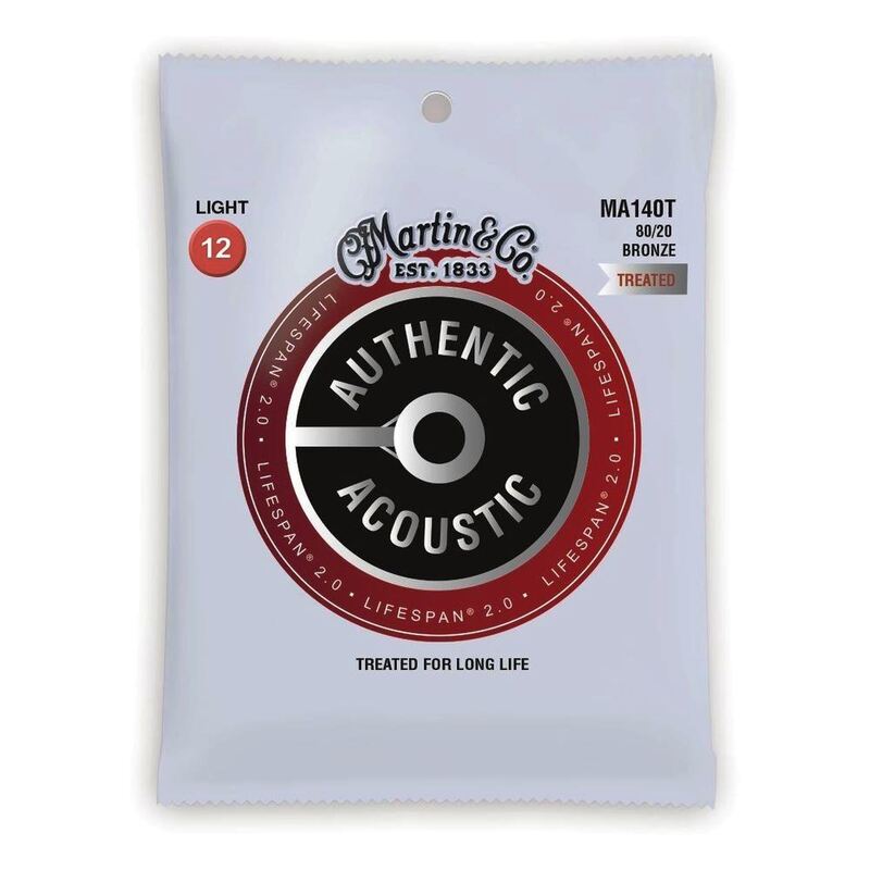 Martin Acoustic Guitar Strings Set Lifespan 2.0 Strings - Light - 0.12 - 0.54 - MA140T