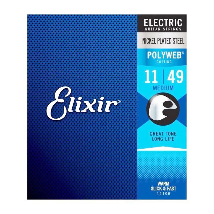 Elixir Polyweb Electric Guitar Strings Meduim .11-.49