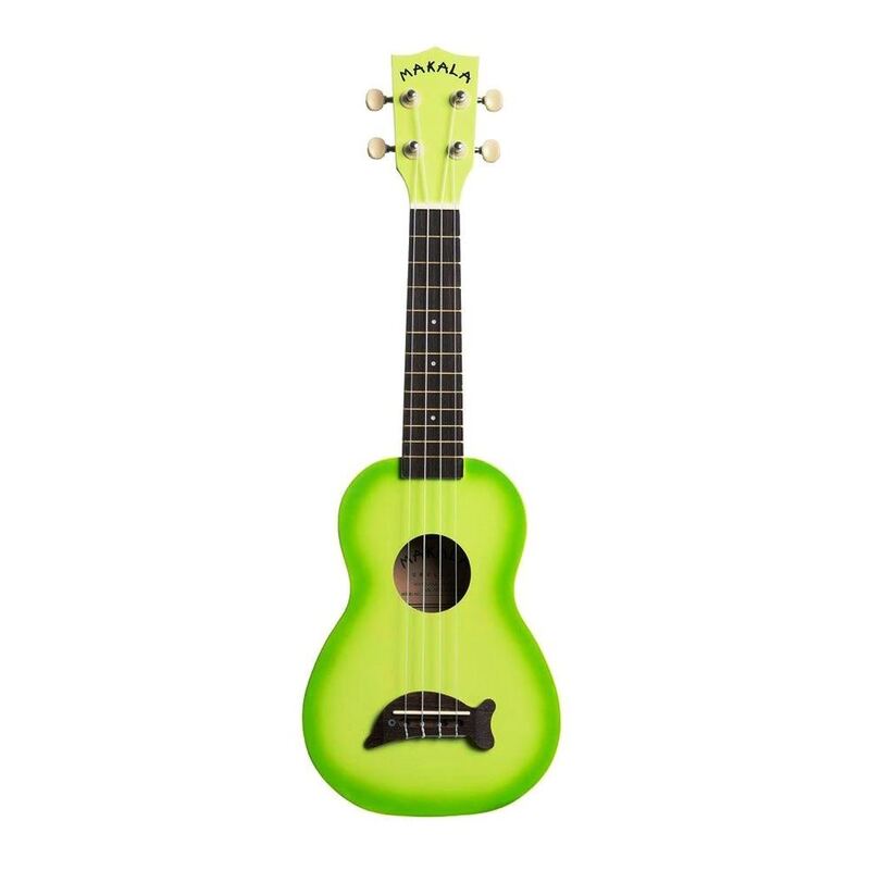 Makala Dolphin Series Soprano Ukulele - Green Apple Burst