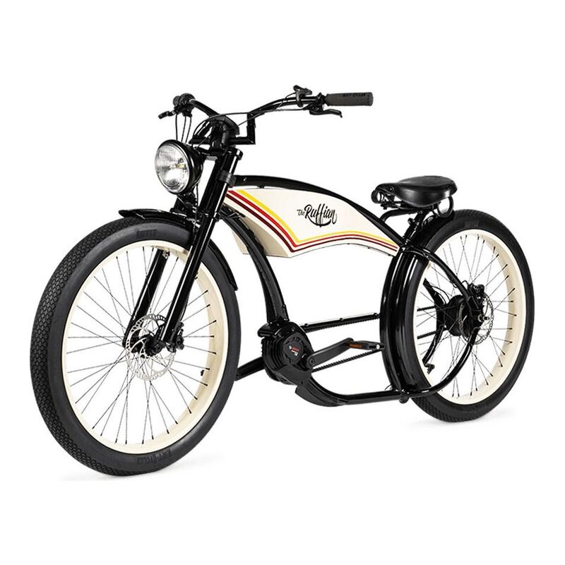 Ruff Men's E-Bike The Ruffian Bosch Cx 500 Wh Gates Baja Black 26"