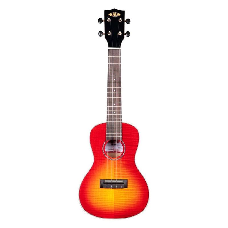 Kala Flame Maple Concert Ukulele - Cherry Burst