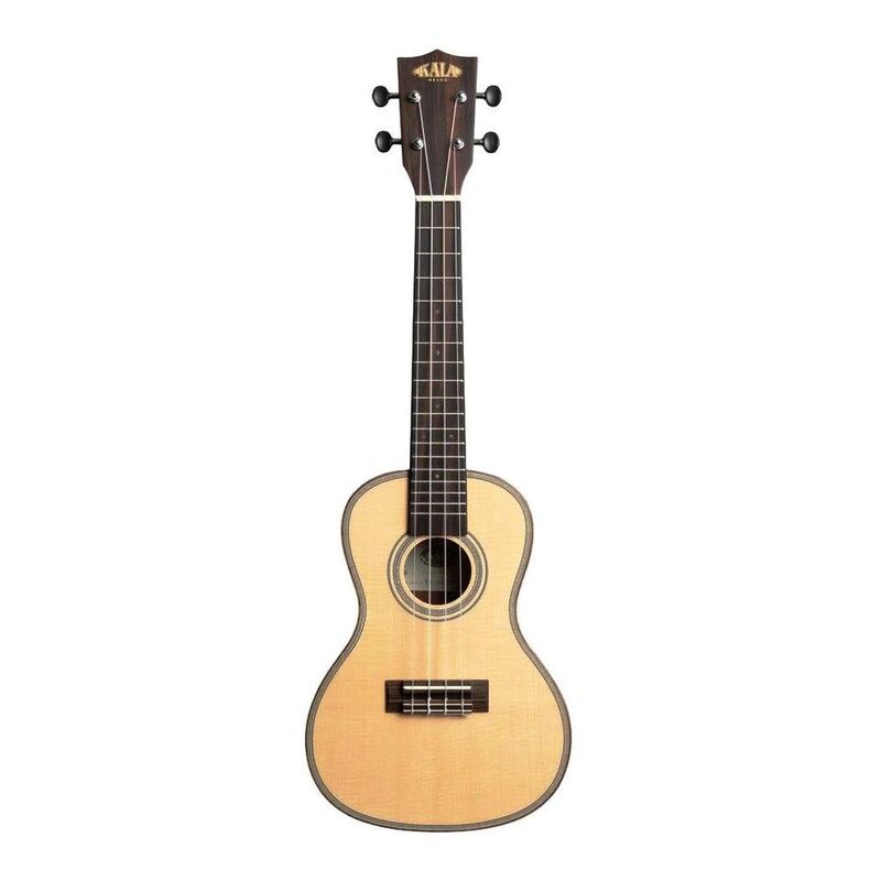 Kala Solid Spruce Top Striped Ebony Series Concert Ukulele