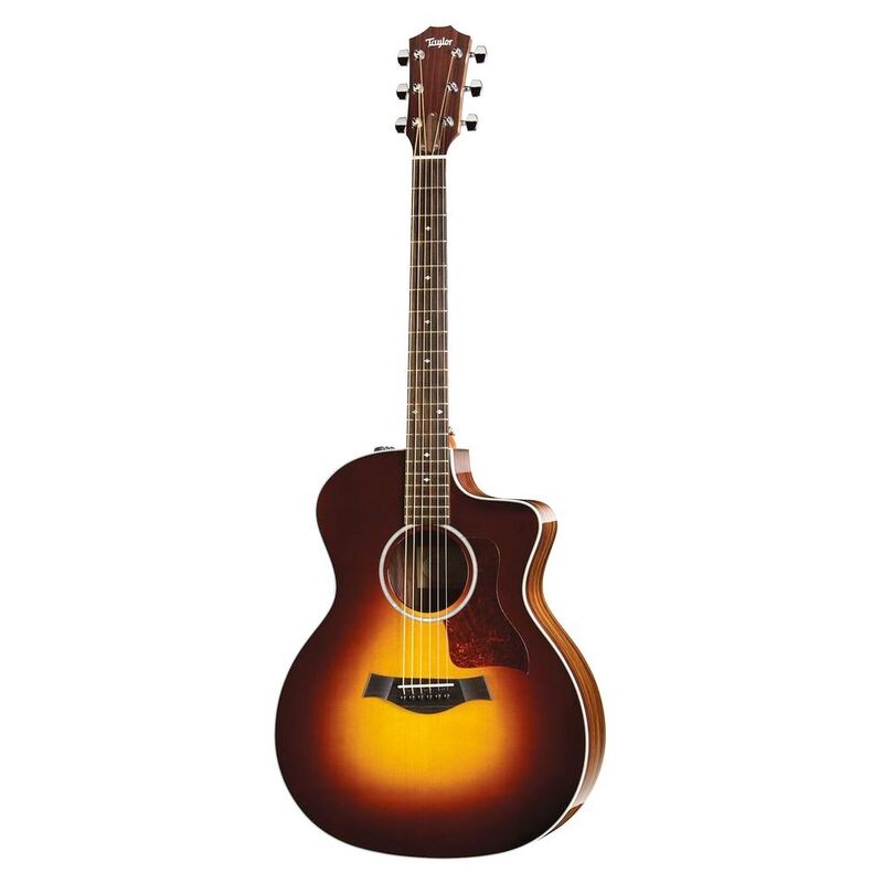 Taylor 214CE Deluxe Grand Auditorium Acoustic-Electric Guitar - Tobacco Sunburst (Includes Taylor Hardshell Case)