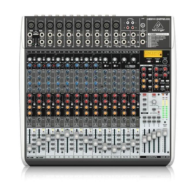 Behringer Premium 24-Input 4/2-Bus Mixer with XENYX Mic Preamps & Compressors / Klark Teknik Multi-FX Processor / Wireless Option and USB/Audio Int...