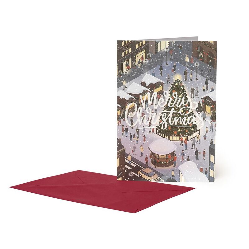 Legami Large Greeting Card (11.5 x 17cm) - Xmas Market Legami Large Greeting Card (11.5 x 17cm) - Xmas Market