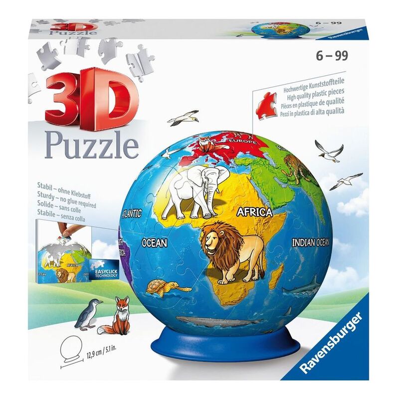 Ravensburger Children's Globe 72 Pcs Jigsaw Puzzle Ravensburger Children's Globe 72 Pcs Jigsaw Puzzle
