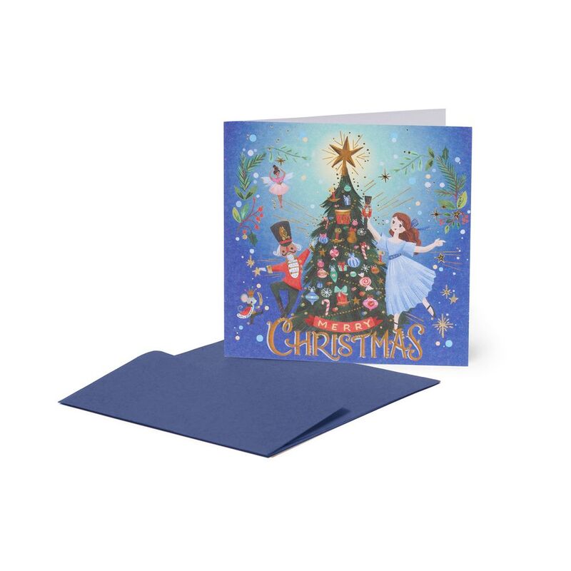 Legami Small Greeting Card (7 x 7cm) - Xmas Tree - Floating