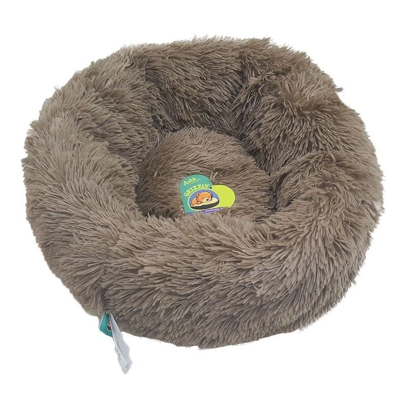 Nutrapet Grizzly Velor Plush Round Pet Bed Dark Beige Large - 71 x 20 cm Nutrapet Grizzly Velor Plush Round Pet Bed Dark Beige Large - 71 x 20 cm