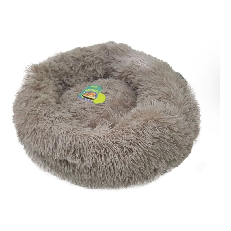 Nutrapet Grizzly Velor Plush Round Pet Bed Beige Small - 50 x 15 cm Nutrapet Grizzly Velor Plush Round Pet Bed Beige Small - 50 x 15 cm