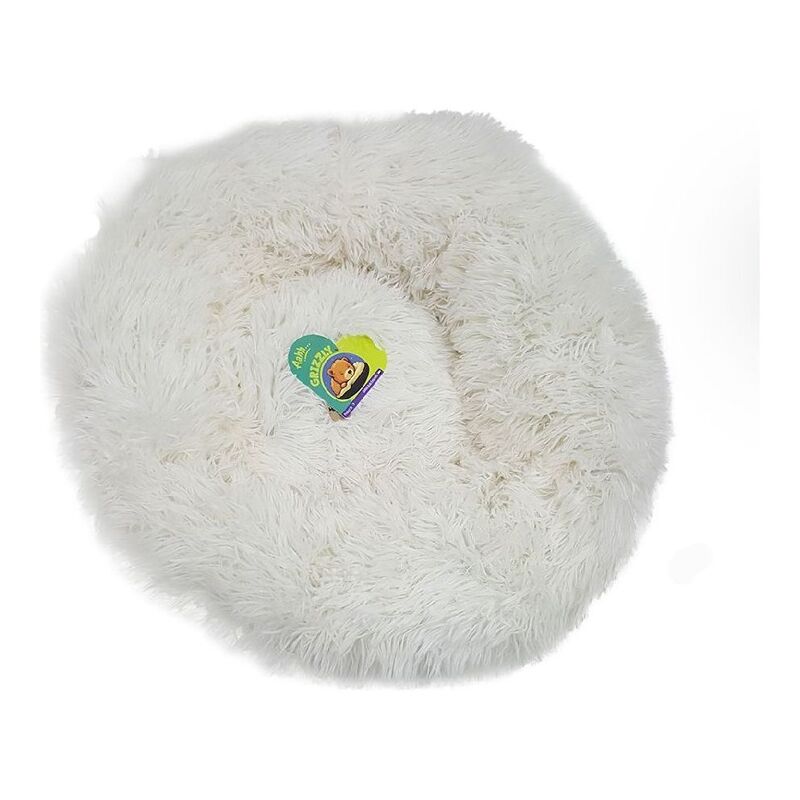 Nutrapet Grizzly Velor Plush Round Pet Bed White Large - 71 x 20 cm Nutrapet Grizzly Velor Plush Round Pet Bed White Large - 71 x 20 cm