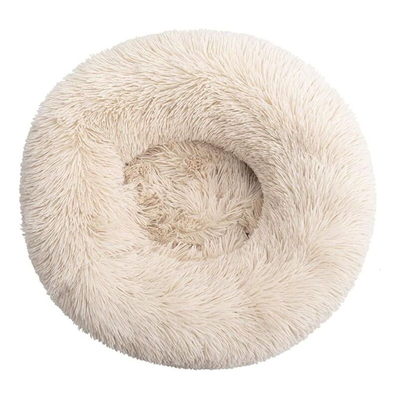 Nutrapet Grizzly Velor Plush Round Pet Bed Cream Small - 50 x 15 cm Nutrapet Grizzly Velor Plush Round Pet Bed Cream Small - 50 x 15 cm