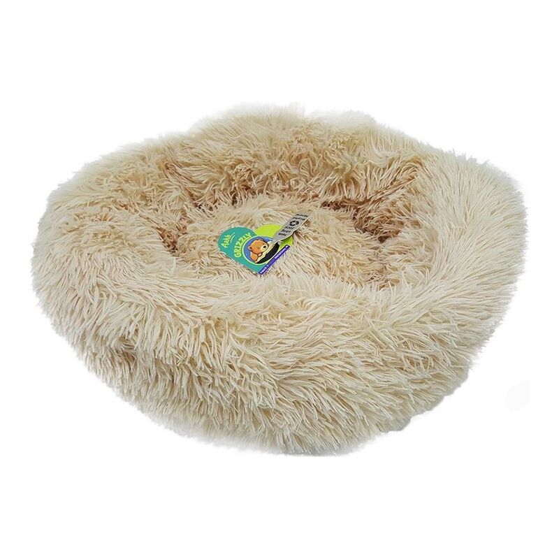 Nutrapet Grizzly Velor Plush Round Pet Bed Light Beige Large - 71 x 20 cm Nutrapet Grizzly Velor Plush Round Pet Bed Light Beige Large - 71 x 20 cm