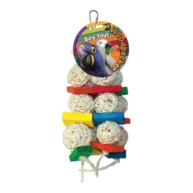 Nutrapet Woodpecker Bird Toy Fishing Nets 25 x 12 x 12 cm Nutrapet Woodpecker Bird Toy Fishing Nets 25 x 12 x 12 cm