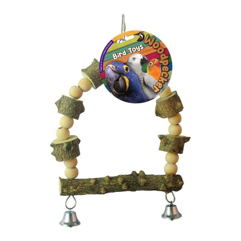 Nutrapet Woodpecker Bird Toy The Wooden Arch 30 x 20 cm