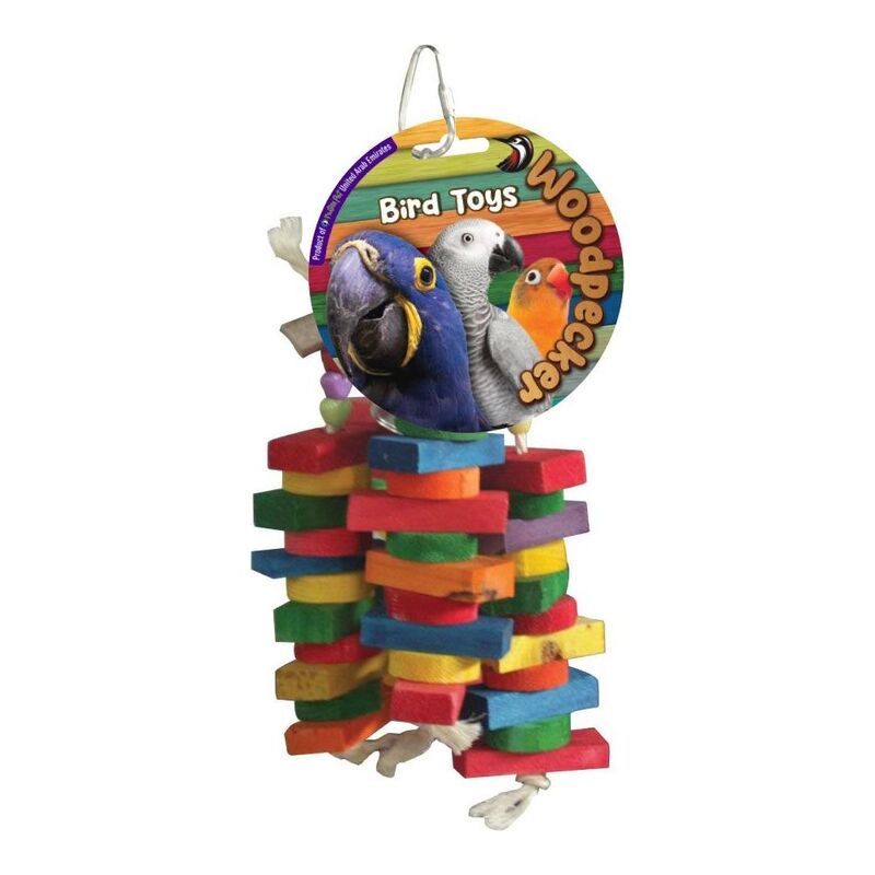 Nutrapet Woodpecker Bird Toy Thick Blocks 30 x 20 x 20 cm Nutrapet Woodpecker Bird Toy Thick Blocks 30 x 20 x 20 cm