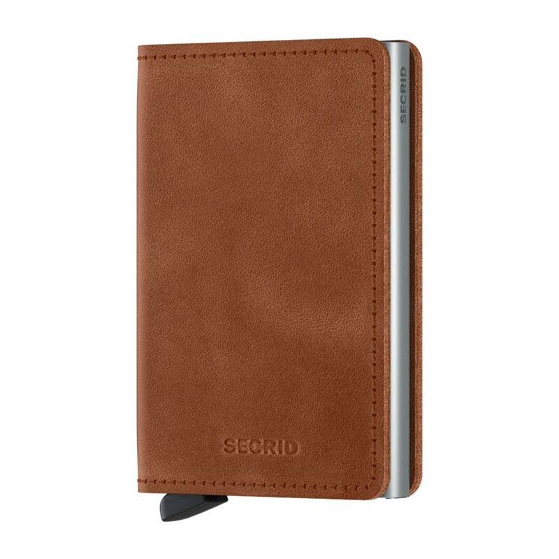 Secrid Slimwallet - Vintage Leather - Cognac Silver