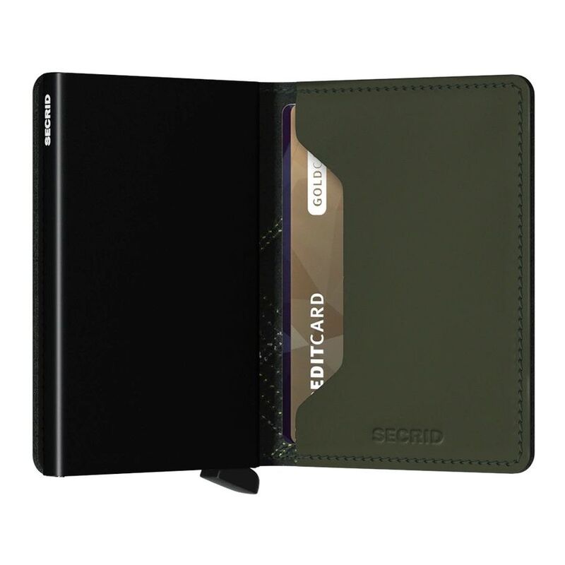 Secrid Slimwallet - Stitch Linea Leather - Lime