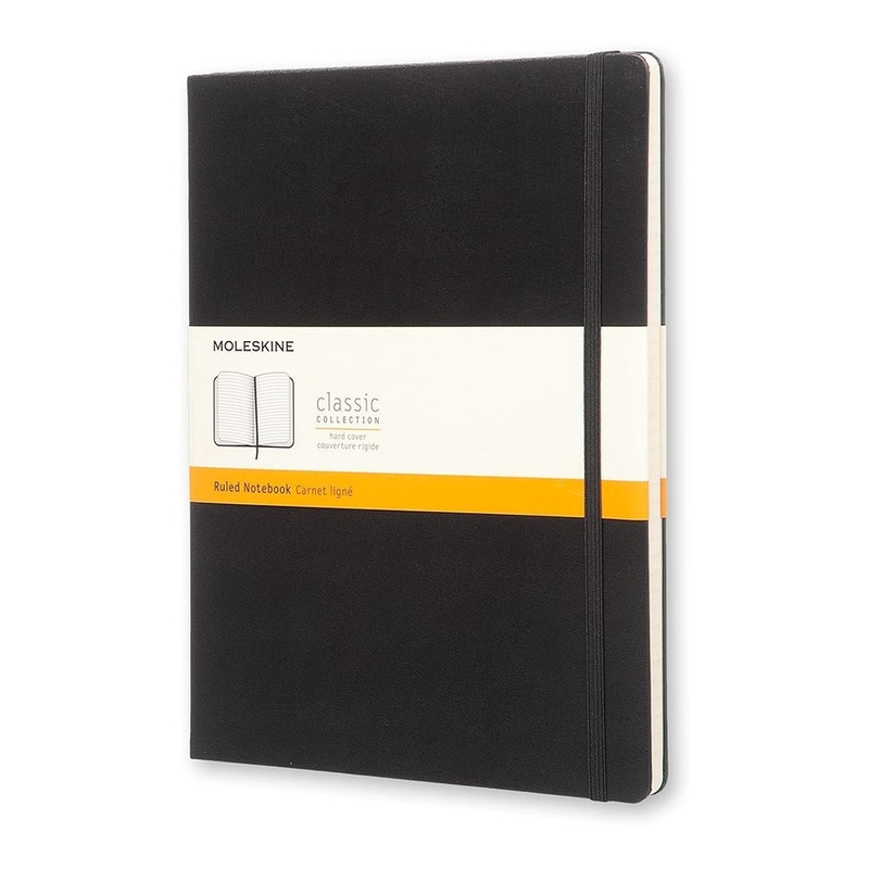 Moleskine Notebook XL Ruled Black Hard