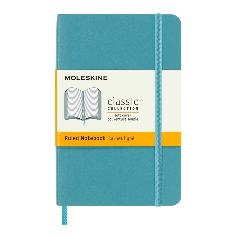 Moleskine Notebook Pocket Ruled Soft Reef Blue
