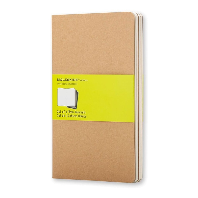 Moleskine Cahier Plain Kraft Brown (Set Of 3)