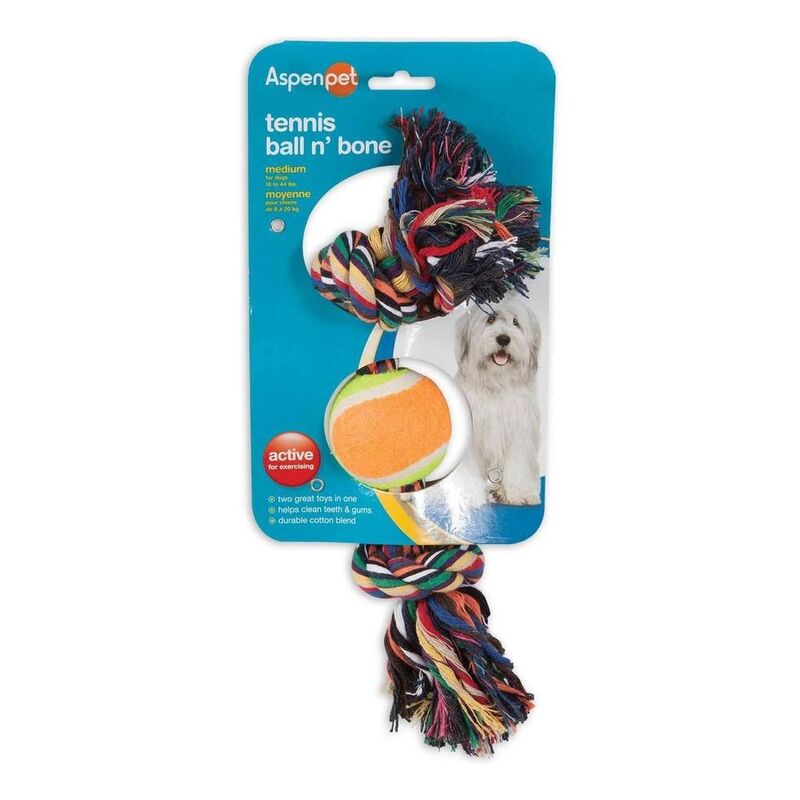 Booda Dog Toy Tennis Ball 'N Bone Medium