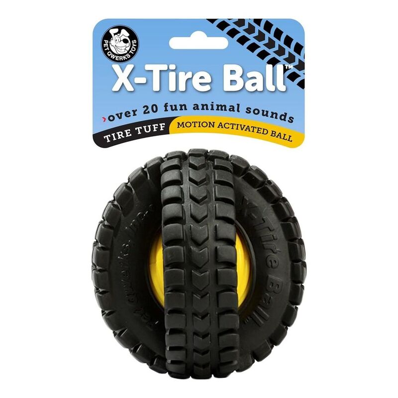 Petmate 5" Medium Animal Sounds X-Tire Ball