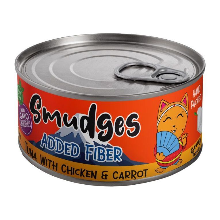 Smudges Adult Cat Tuna Flakes with Chicken & Carrot in Gravy 80g Smudges Adult Cat Tuna Flakes with Chicken & Carrot in Gravy 80g