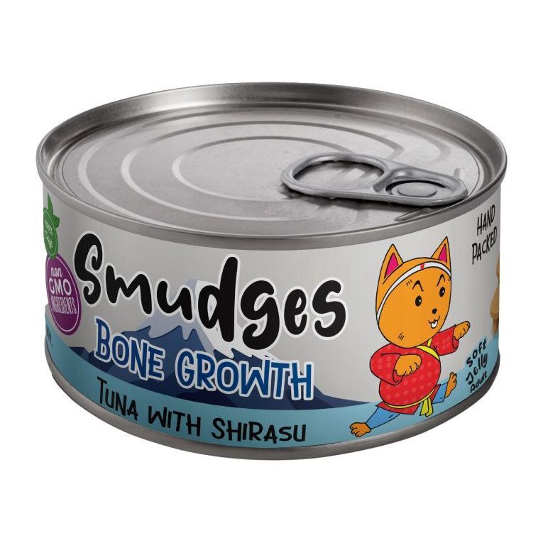 Smudges Adult Cat Tuna Flakes with Shirasu in Soft Jelly 80g