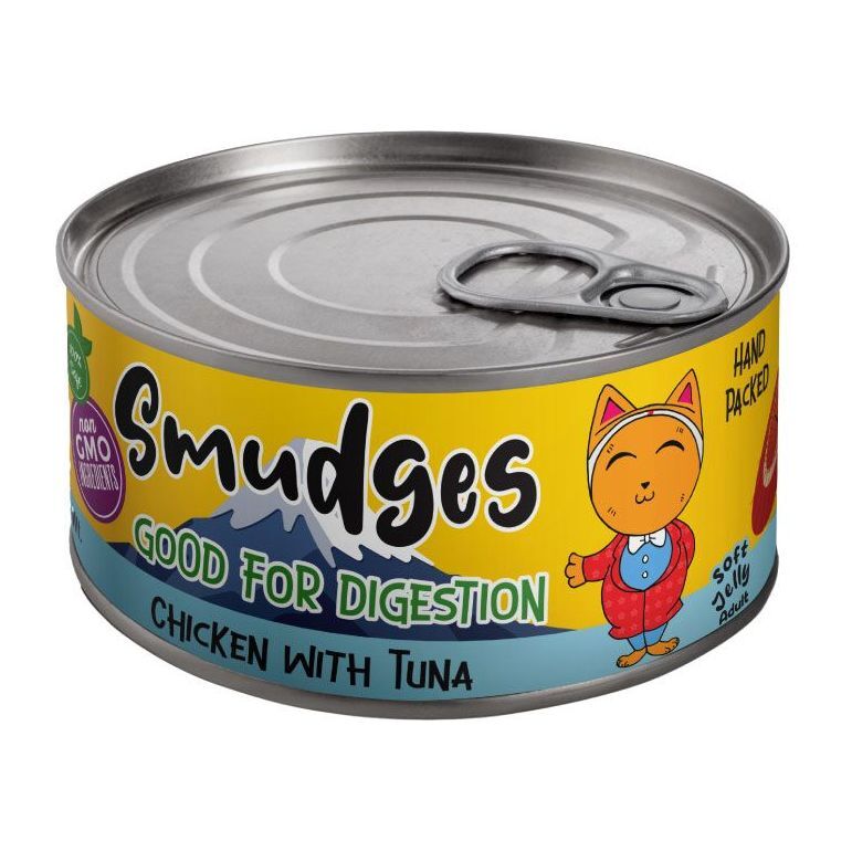 Smudges Adult Cat Chicken Flakes with Tuna In Soft Jelly 80g Smudges Adult Cat Chicken Flakes with Tuna In Soft Jelly 80g