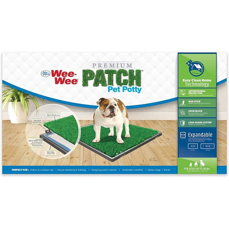 Four Paws Wee-Wee Premium Patch Indoor and Outdoor Pet Potty 24.5" x 25.7"