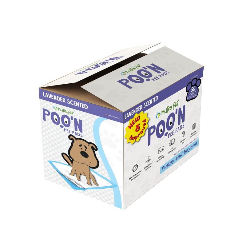 Nutrapet Poo N Pee Pads Lavender Scented 60 cm x 60 cm 5 x Absorption with Floor Mat Stickers