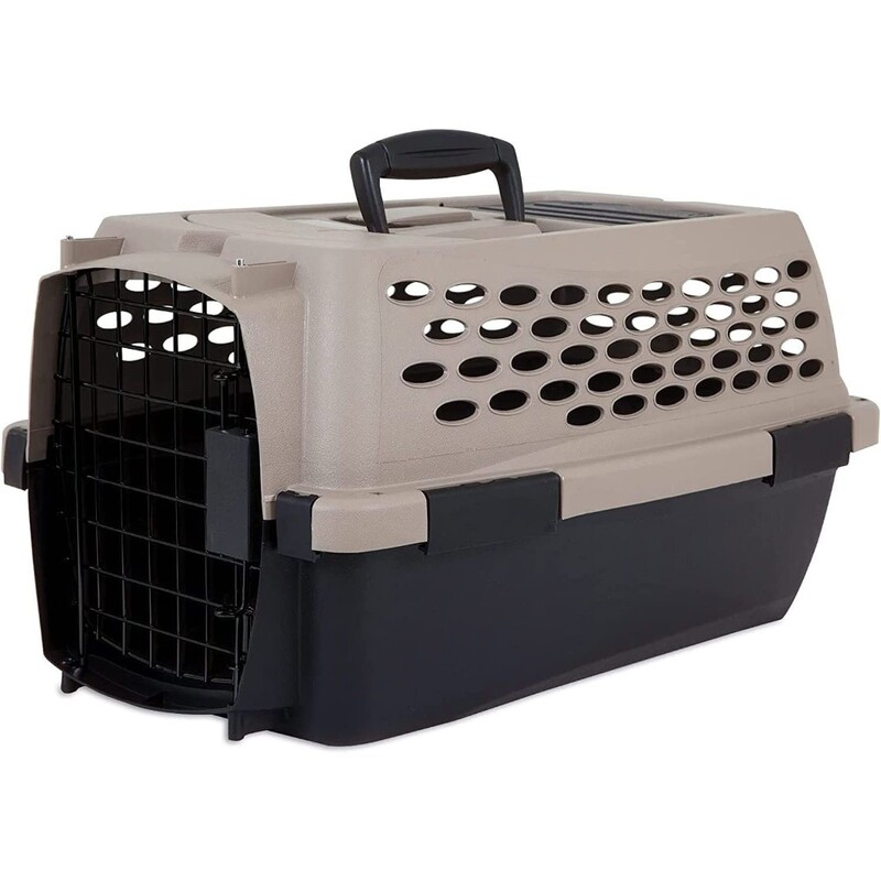 Petmate Vari Kennel 19" Up To 10Lbs - Bleached Linen & Black