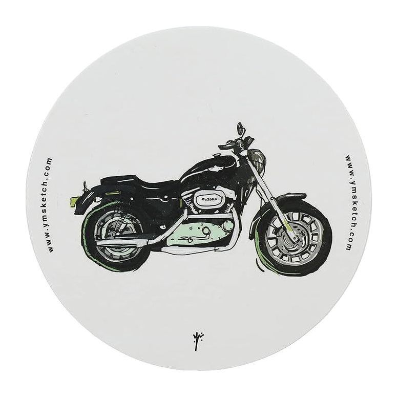 YM Sketch Motobike Sticker