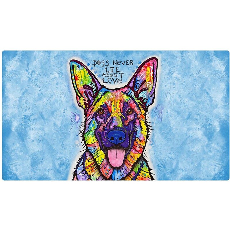 Drymate Dog Bowl Placemat Dogs Never Lie 16 x 28inch/40 cm x 71 cm